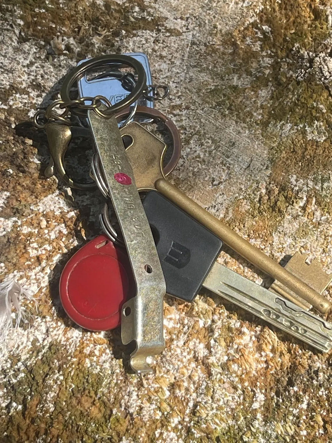 Authentic Military Keychain  UZRGM Grenade Fuse Lever Relic – Handmade Combat Souvenir from Recycled Steel, Crafted in Ukraine for Veterans & Collectors