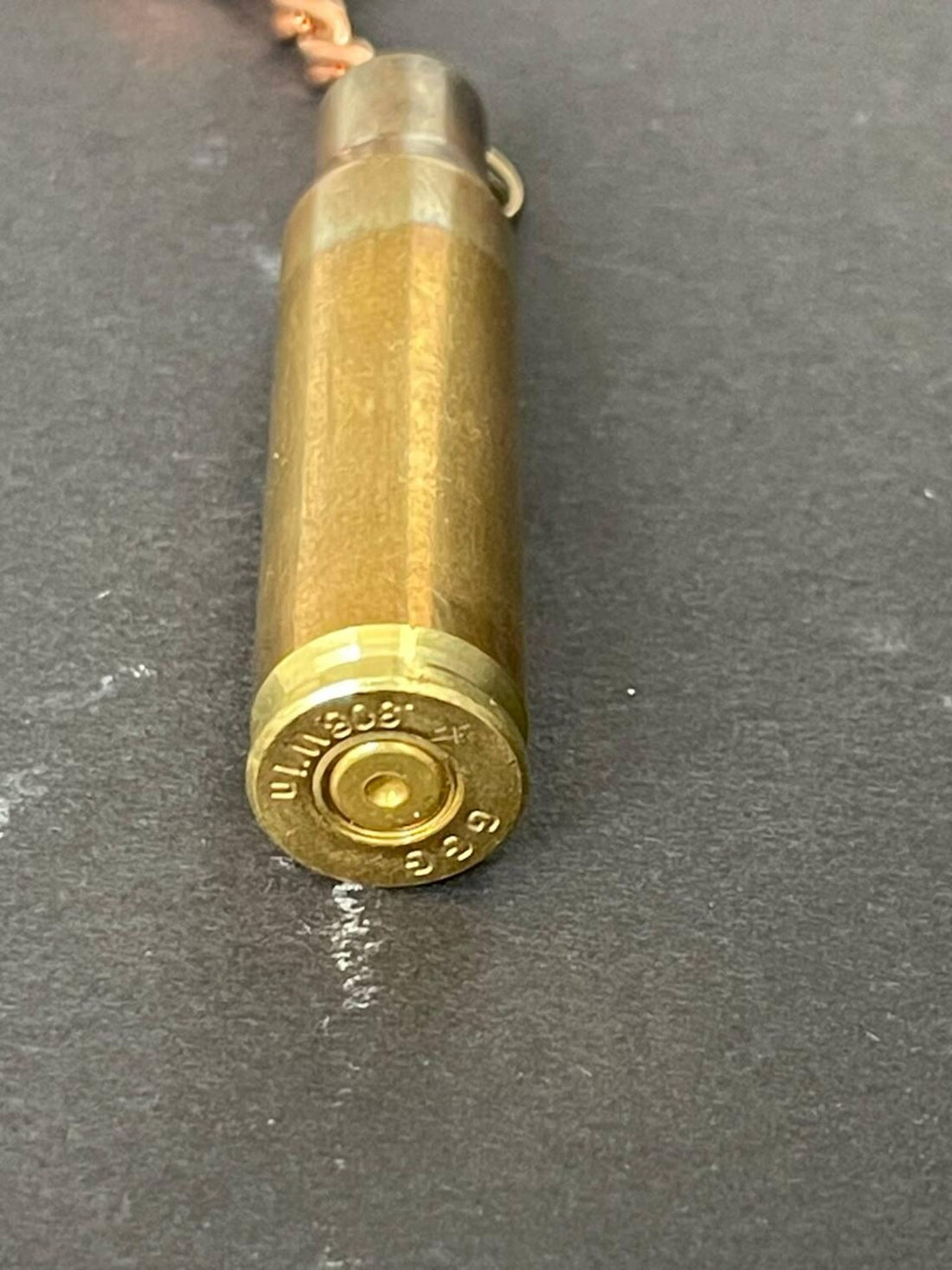 Keychain Made from Real 5.56 NATO Bullet Shell | Recycled Brass Military Cartridge Gift | Handmade in Ukraine