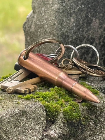 Real Bullet Keychain with Inert Copper Round | Military-Style Handmade Gift from Ukraine | EDC Ammo Souvenir
