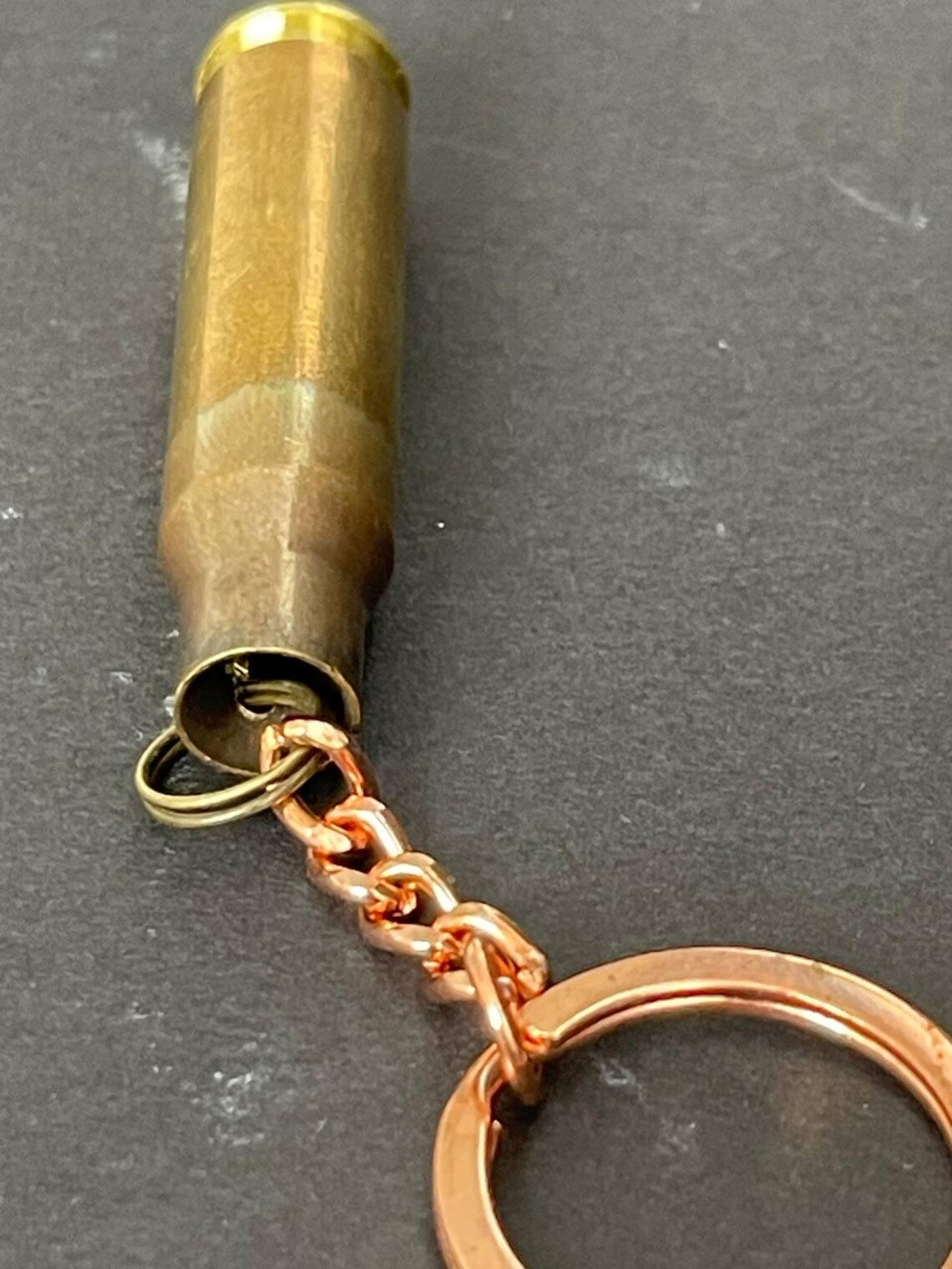 Keychain Made from Real 5.56 NATO Bullet Shell | Recycled Brass Military Cartridge Gift | Handmade in Ukraine