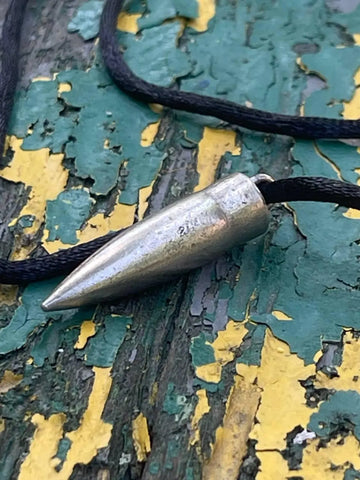 Silver Bullet Pendant • Recycled Ammo Necklace • Handmade in Ukraine • Minimalist Unisex Jewelry • Unique Military Gift
