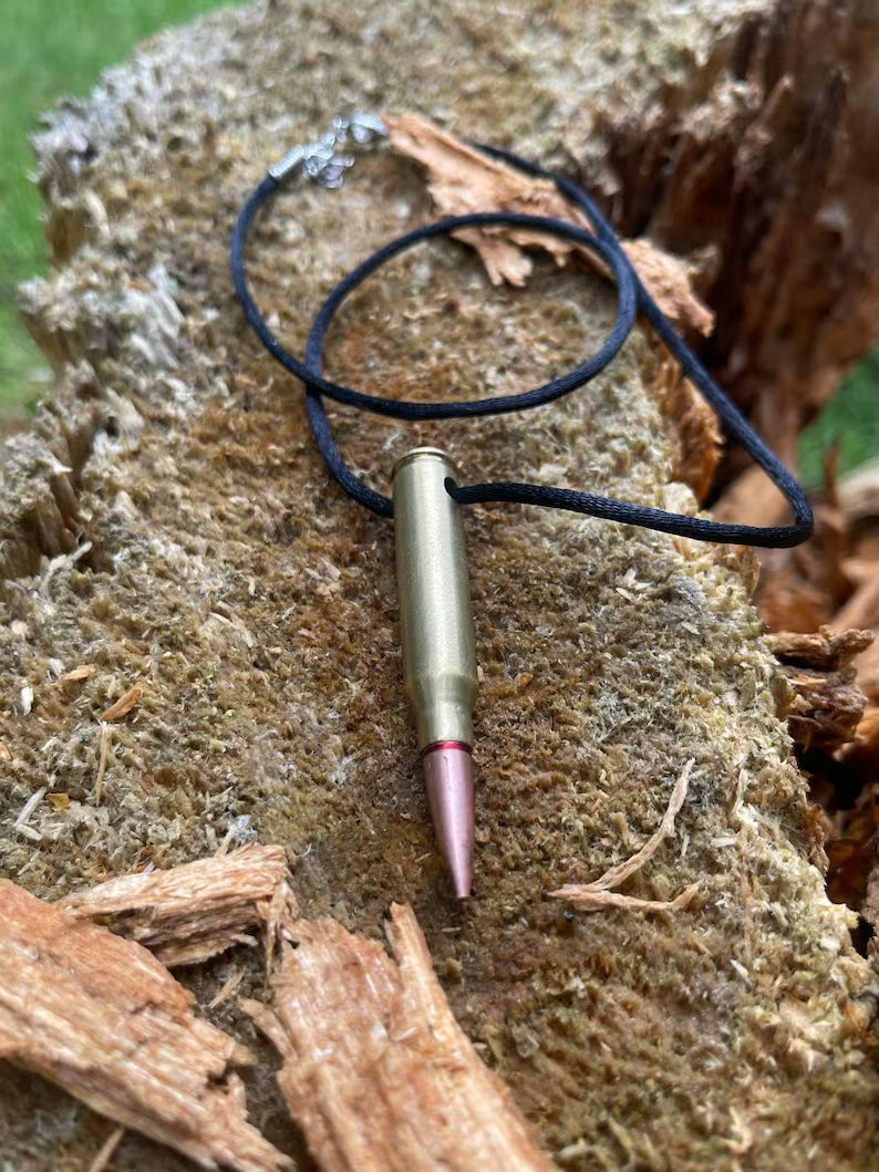 Bullet Necklace  Real Deactivated Cartridge Pendant  Handmade Symbolic Necklace from Ukraine  Military Keepsake Jewelry